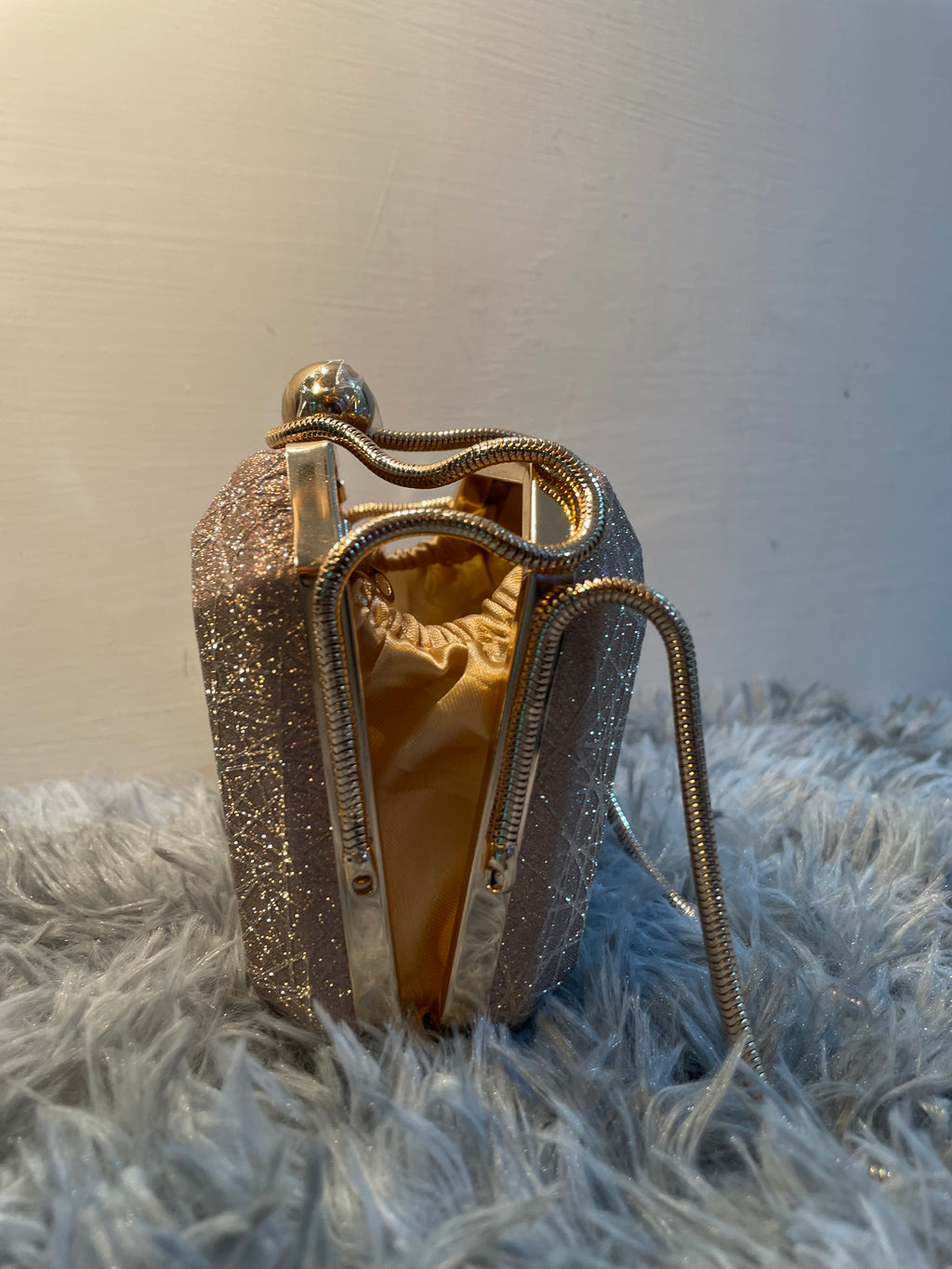 Mini Metallic Party Clutch (Golden)