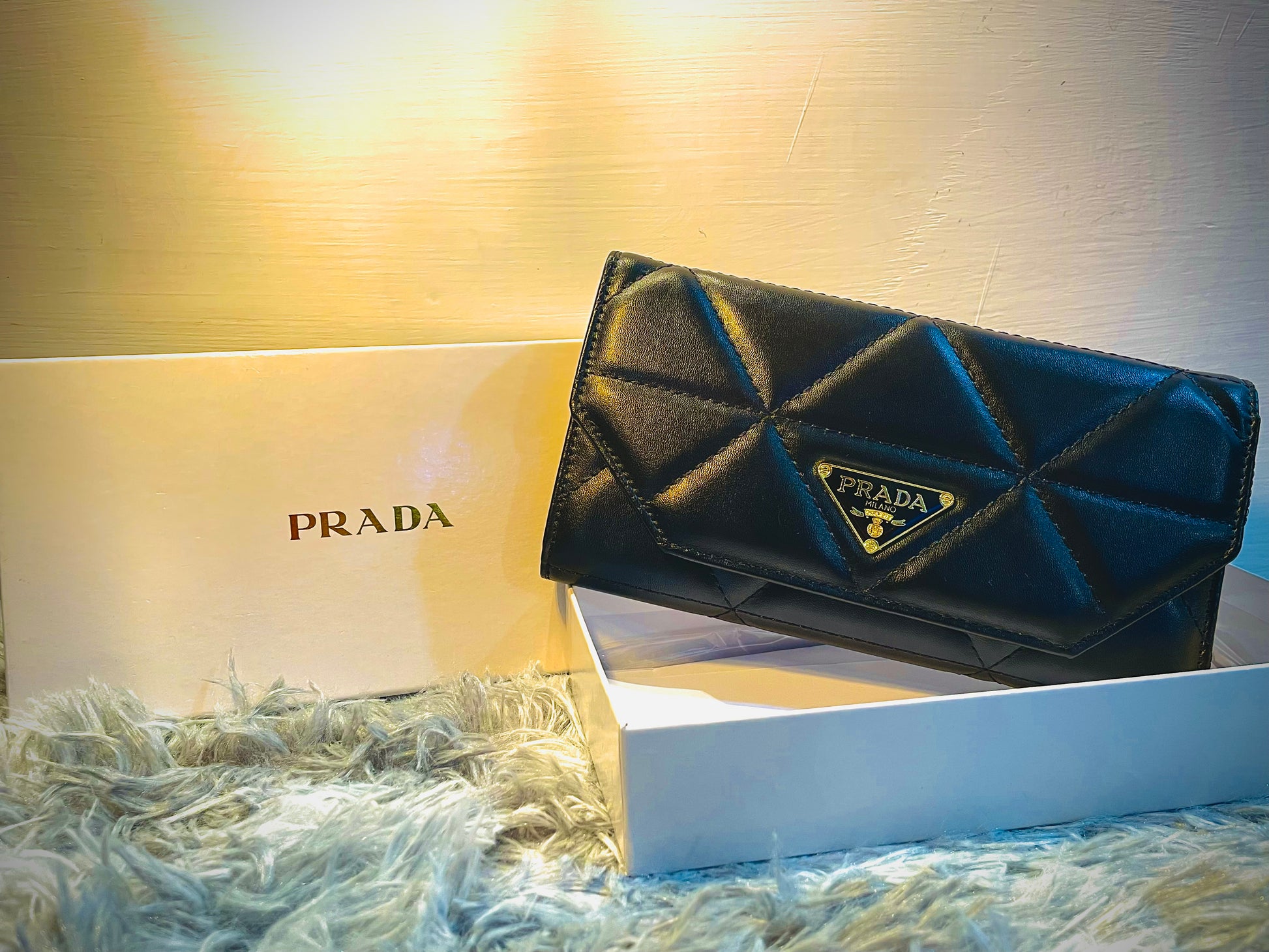 PRADA Quilted Leather Wallet