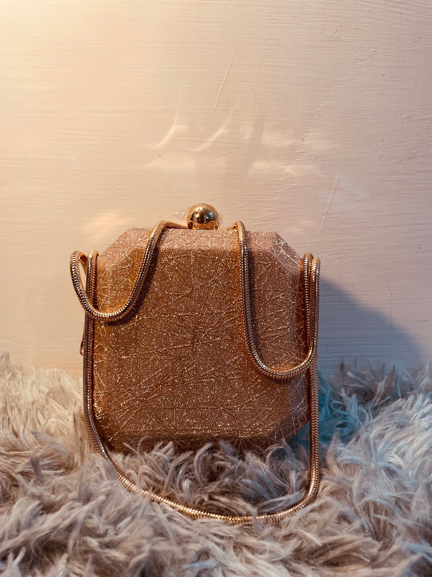 Mini Metallic Party Clutch (Golden)