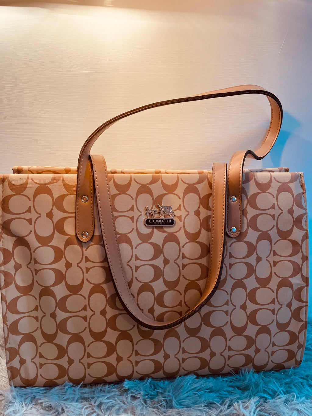 Classic Coach-Inspired Brown Handbag