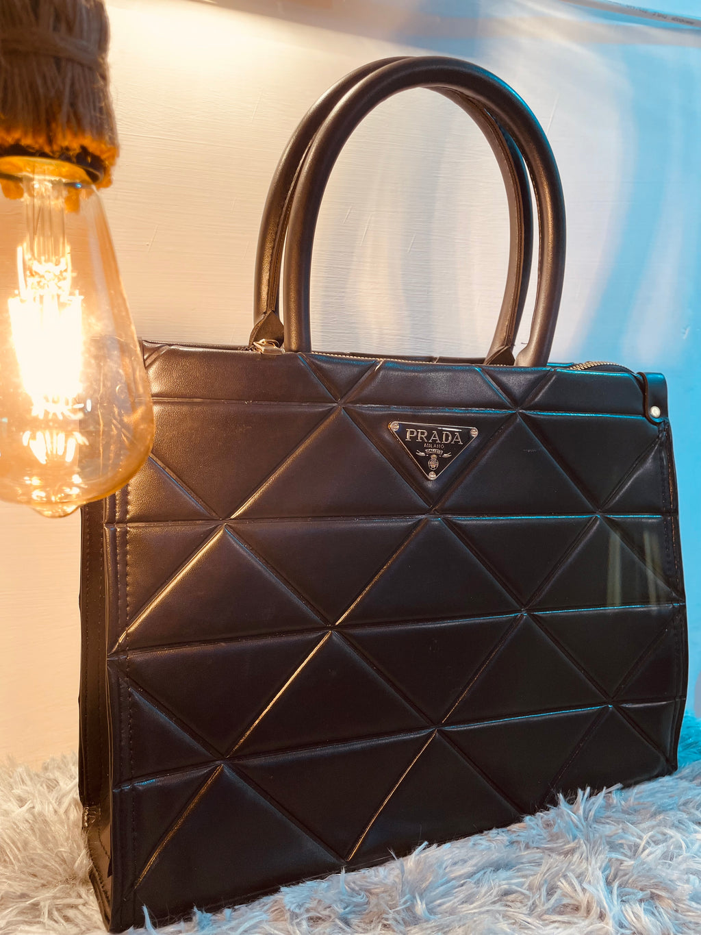 Classic Black Quilted Handbag