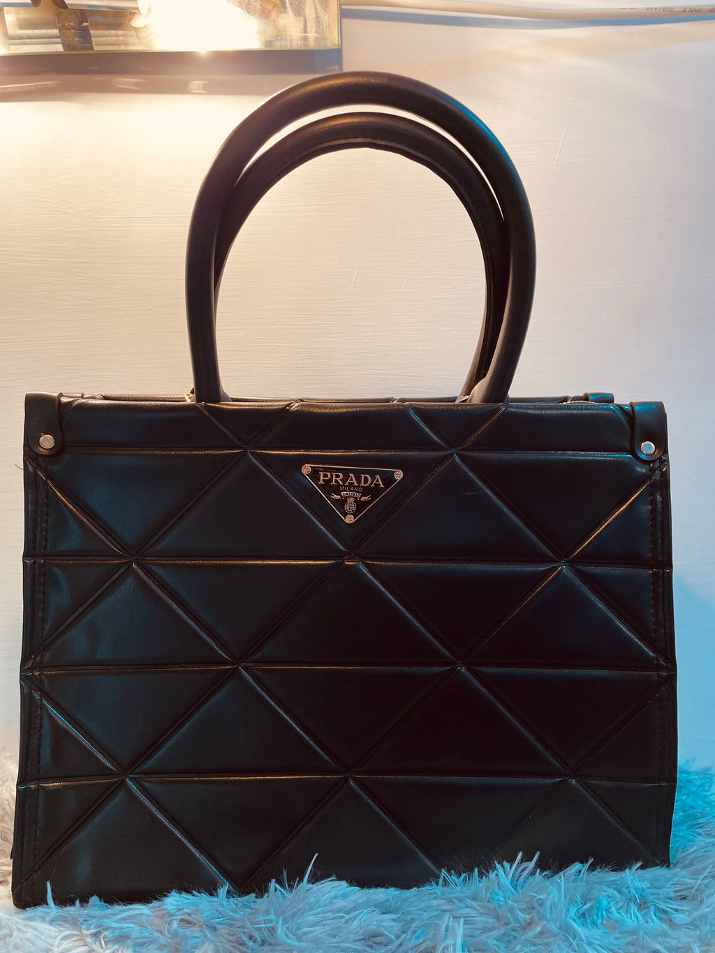 Classic Black Quilted Handbag