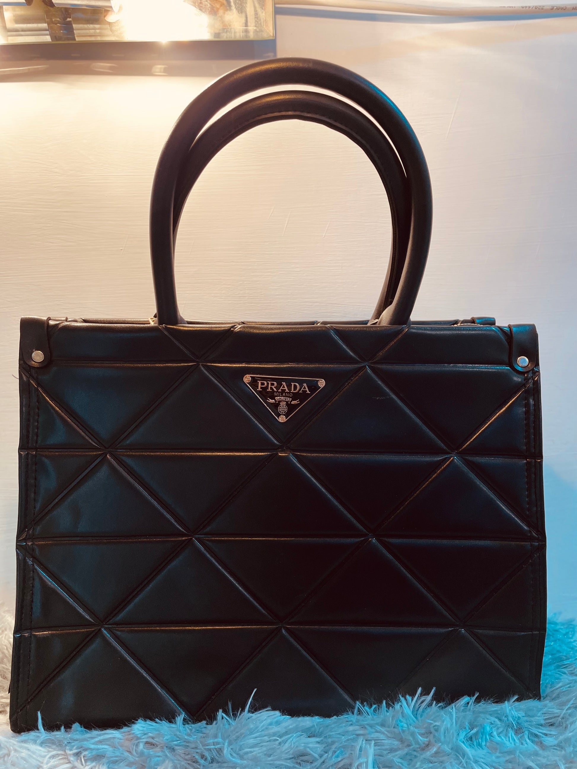 Classic Black Quilted Handbag