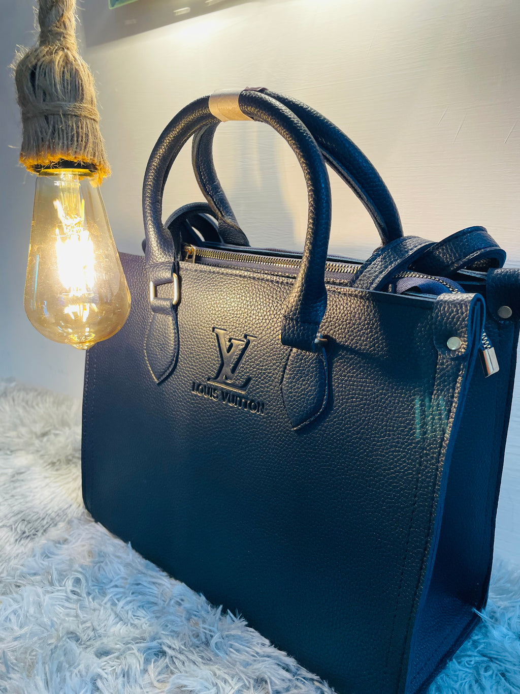 Timeless Elegance Black Tote – LV Inspired